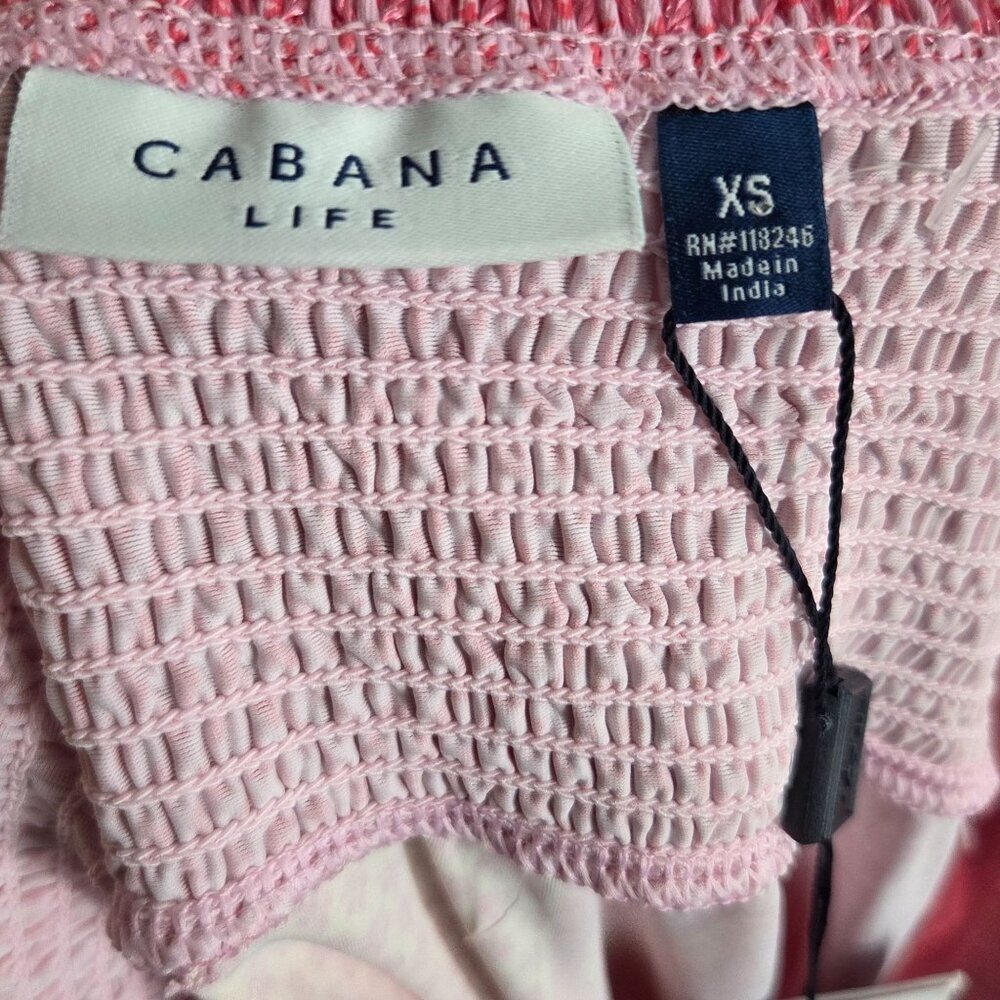 Cabana Life NWT Boca Raton Off The Shoulder Dress Bell Sleeve Pink Size XS - Picture 7 of 9